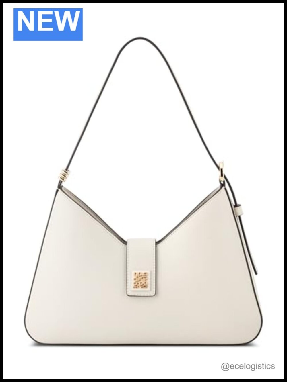 Small Faux Leather Satchel Shoulder Bag Magnetic Closure 3 Pockets
